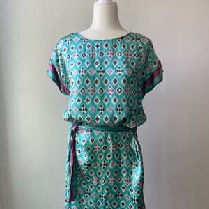 Matta Silk Printed Dress, Size L